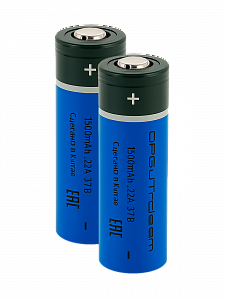 Аккумулятор 18650 3.7v 1500мАч, высокотоковый 22А выпуклый пин, 2шт Орбита